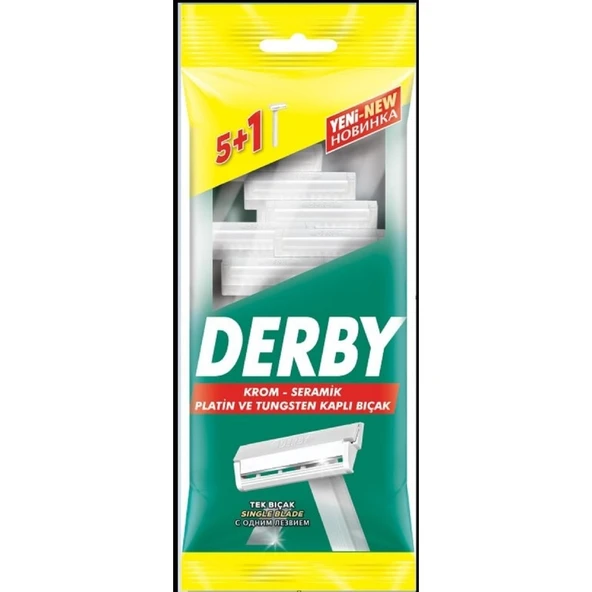 Derby Tıraş Bıçağı Tek Bıçak 5+1 Poşet ürün görseli 1