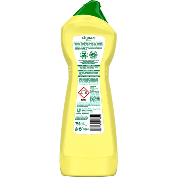 Cif Krem Temizleyici 750 ml Limon - Resim 3