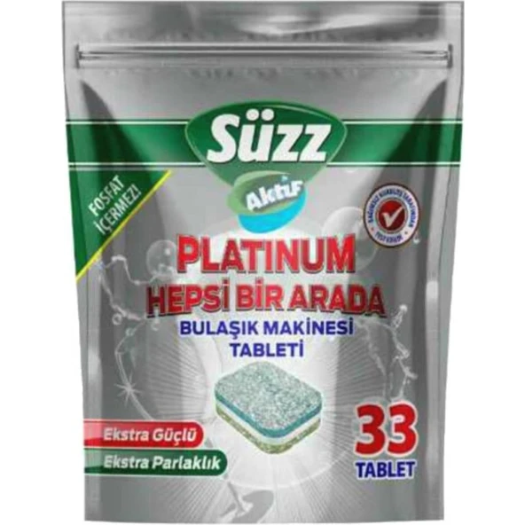 Süzz Platinium Bulaşık Makinesi Tableti 33' Lü ürün görseli 1