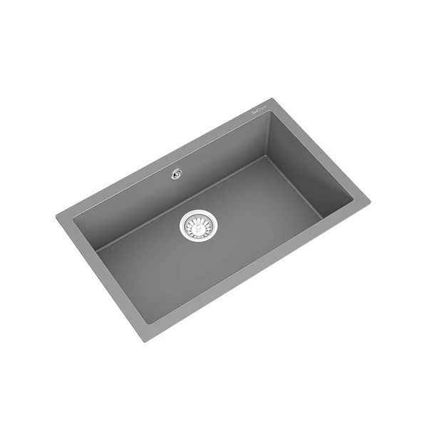 RealStone K013 Gordion 77 Tezgah Altı Granit Eviye Gri ürün görseli 1