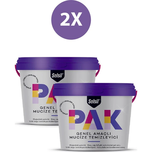 Selsil Pak Genel Amaçlı Temizleyici 500 gr x 2 ürün görseli 1