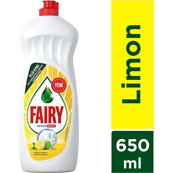 Fairy 650 ml Sıvı Bulaşık Deterjanı Limon ürün görseli 1
