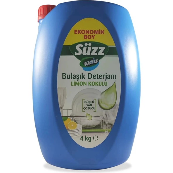 Süzz Limon Aktif Bulaşık Deterjanı Sıvı 4 kg ürün görseli 1