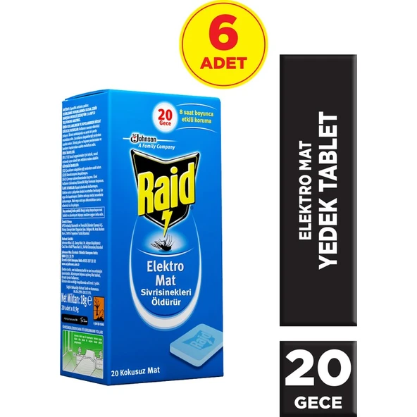 Raid Elektro Mat Yedek 20'li 6'lı ürün görseli 1