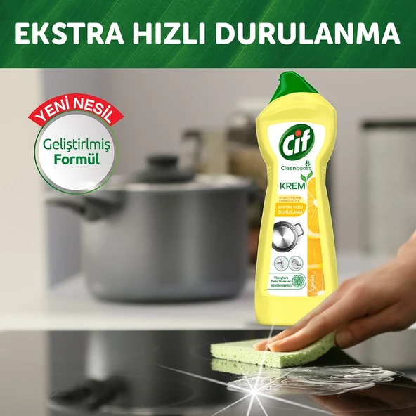 Cif Krem Temizleyici 750 ml Limon - Resim 4