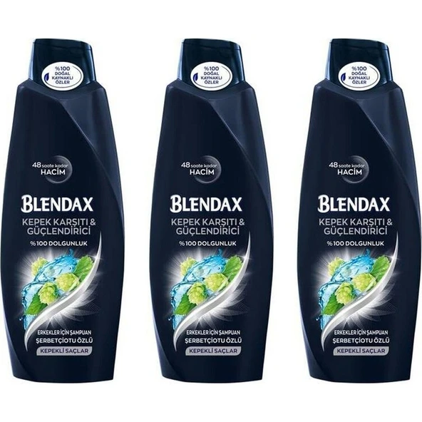Blendax Blendax men Kepeğe Karşı Etkili Doğal Kil Özlü Şampuan 500 ml 8690572805695 (3 Adet) ürün görseli 1