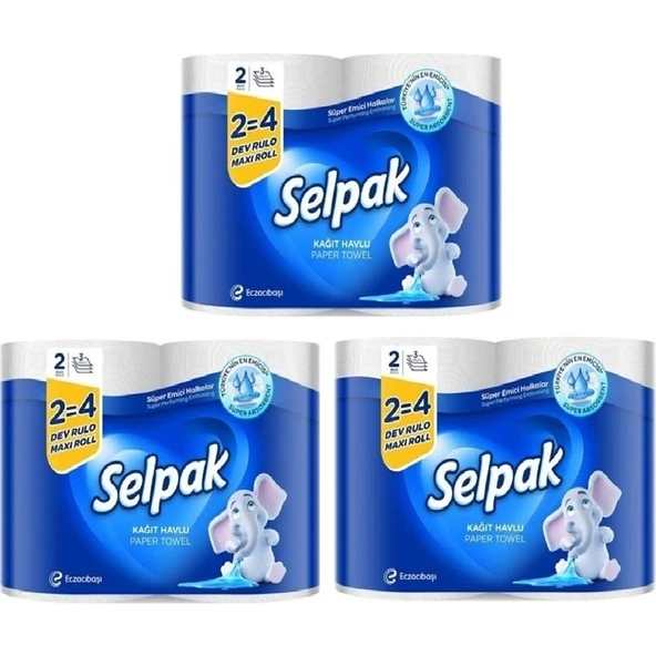 Selpak Kağıt Havlu 6 Dev Rulo ürün görseli 1