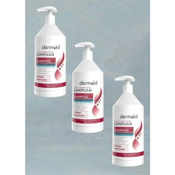 Kozmopol Dermokil Collagen&black Garlic Şampuan 1000 ml X3 Adet ürün görseli 1