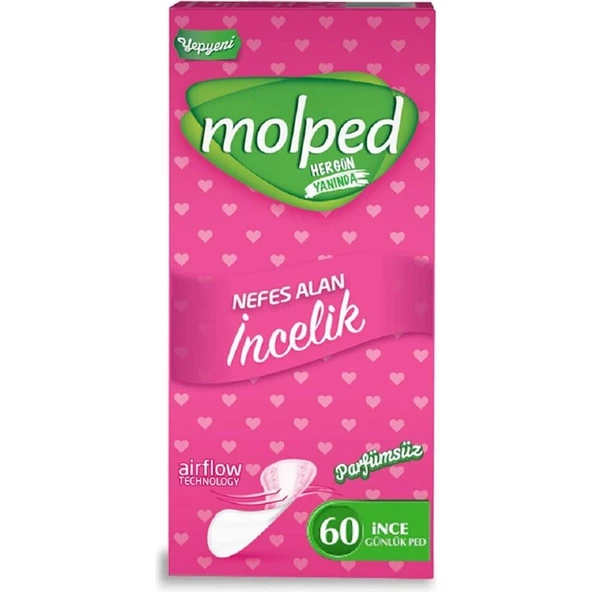 Molped Günlük Ped Parfümsüz 60'Lı ürün görseli 1