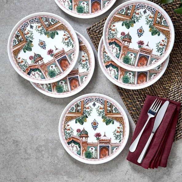 Fecra Nakkaş 6 Parça Pasta Tabağı Seti - Resim 2