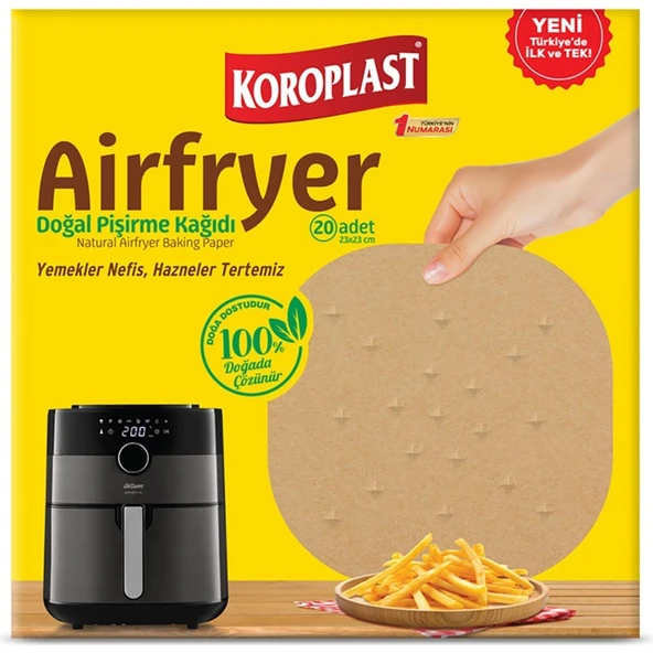 Koroplast Airfryer Doğal Pişirme Kağıdı 20'li ürün görseli 1