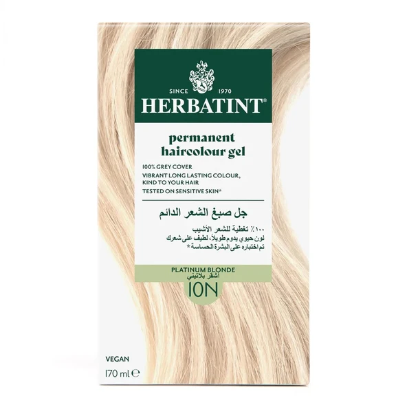 Herbatint, Permanent Haircolor Gel, 10N Platinum Blonde 170ML ürün görseli 1