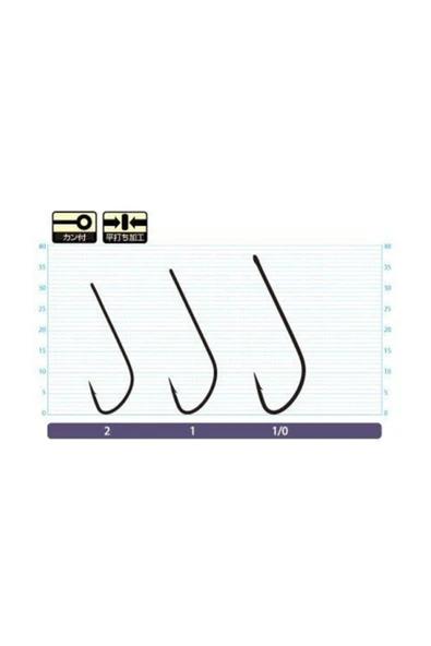 53132 Saber Hook Black Chrome Iğne 1/0 ürün görseli 1