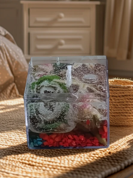 çikolata,lavanta koku aromalı doğal yapım mum ürün görseli 1