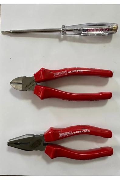 İZELTAŞ 160 mm PENSE-YAN KESKİ-KONTROL KALEMİ 3 LÜ SET ürün görseli 1