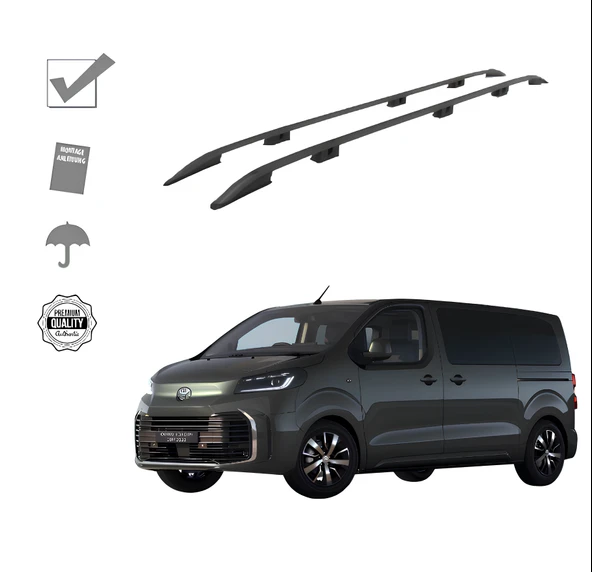 TOYOTO PROACE VERSO UZUN ŞASE TAVAN ÇİTASI PORTBAGAJ 2019 2020 2021 2022 2023 2024 2025 2026 2027 ürün görseli 1