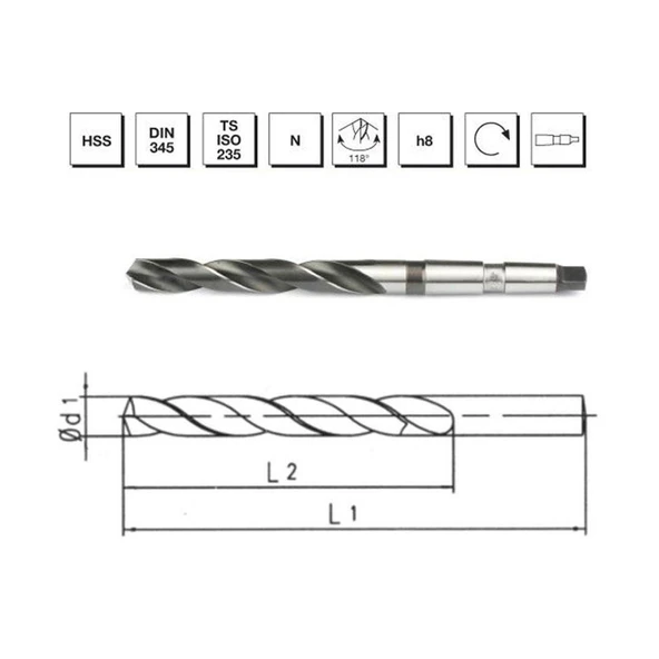 Makina Takım B00004003400 HSS DIN 345 RN-Matkap 34 mm ürün görseli 1