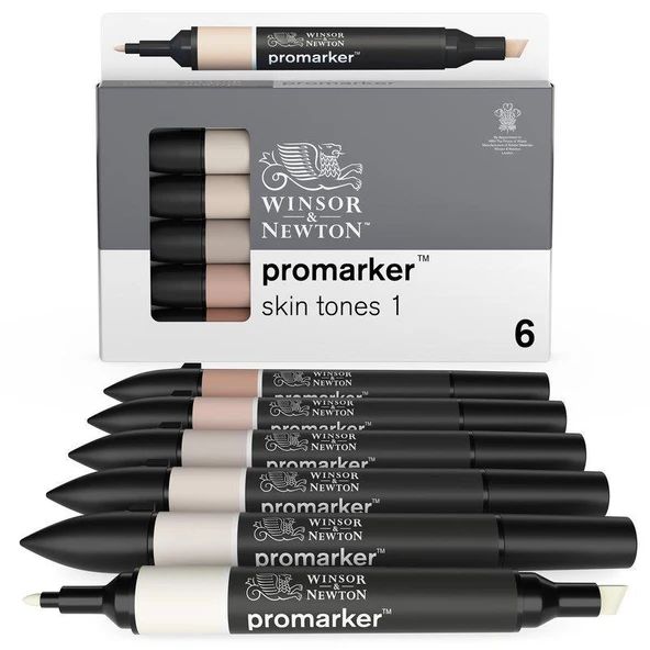Winsor&Newton Promarker 6’li Set Skin Tones Set 1 ürün görseli 1
