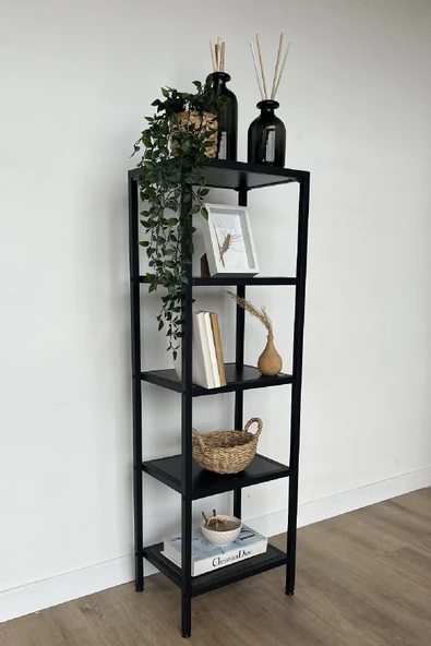 TOLIAHOME 5 Raflı Kitaplık Çok Amaçlı Aksesuar Rafı Metal Banyo Mutfak Rafı ürün görseli 1