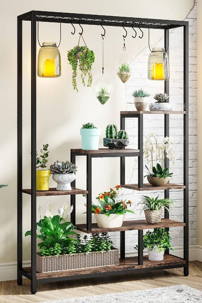 TOLIAHOME 6 Katlı Metal Iskeletli Saksılık Çiçeklik Saksı Standı Saksılık ürün görseli 1