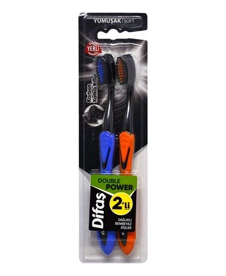 Difaş 2 li Diş Fırçası Duble Power ( Yumuşak ) ürün görseli 1