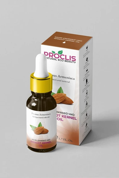 PROCLİS Kayısı Çekirdeği Yağı %100 Doğal Bitkisel Sabit Yağ, Apricot Kernel Oil, Prunus Armeniaca 50 ml ürün görseli 1