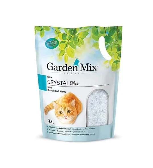 Garden Mix Silika Kristal Jel Kedi Kumu 3.8 Lt ürün görseli 1