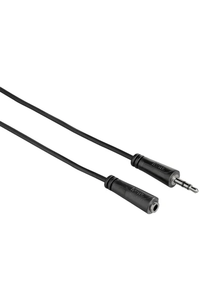 Hama Hm.200724 3.5mm - 3.5mm Soket Stereo 3m Ses Kablosu Siyah ürün görseli 1