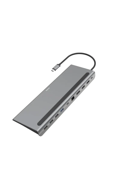 Hama USB-C Hub, Stand, 10 port 4xUSB-A,2xUSB-C,HDMI,LAN ürün görseli 1