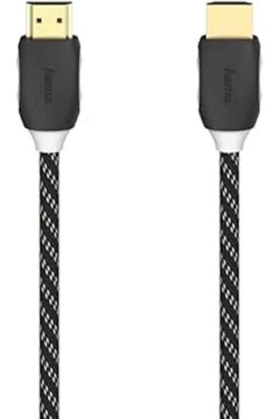 Hama HM.205444 HS Ethernet Altın Uç Örgü Kablo 1.5m HDMI Kablo Siyah ürün görseli 1