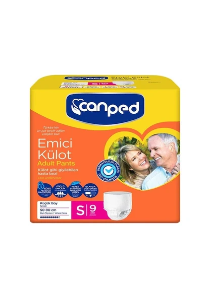 CANPED KÜLOTLU HASTA BEZİ S BEDEN 36 ADET ürün görseli 1