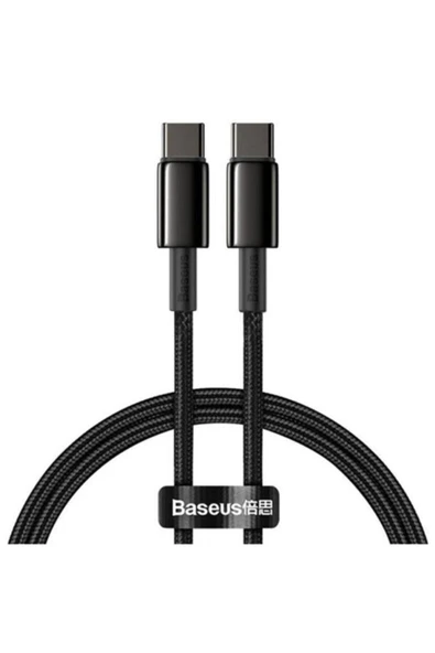 Baseus Tungsten Gold 100w Şarj Kablosu Typec Typec Kablo 1mt Catwj-01 ürün görseli 1