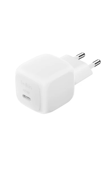 Belkin Kompakt 45 W USB-C Güç İletimli Hızlı Şarj Aleti, Beyaz ürün görseli 1