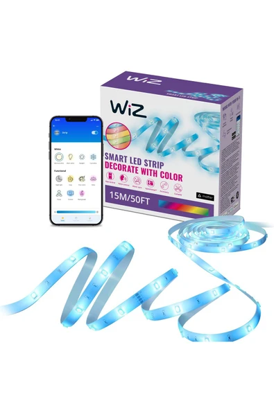 Wiz RGB 15 Metre Akıllı Led Şerit (16 Milyon Renk, Wi-Fi Kontrollü) - Google Home, Alexa and HomeKit ürün görseli 1