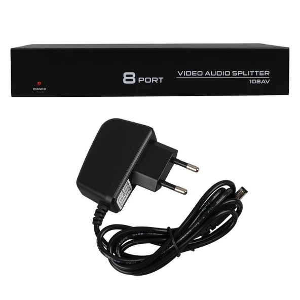 Powermaster PM-4832 8 Port Video Audio Splitter - Resim 3