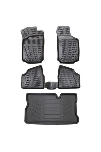 Rizline Opel Corsa C 2000-2006 Yılları Arası Uyumlu 3d Havuzlu Paspas+bagaj Havuzu Seti ürün görseli 1