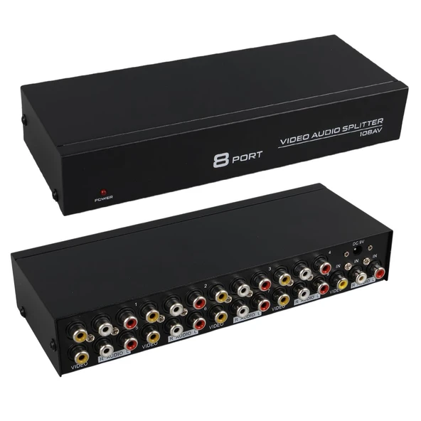 Powermaster PM-4832 8 Port Video Audio Splitter - Resim 2