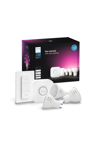 Philips HueWCA 4.2W GU10 Renkli Spot Akıllı Ampul 3'lü Başlangıç Seti (Kumandalı) ürün görseli 1