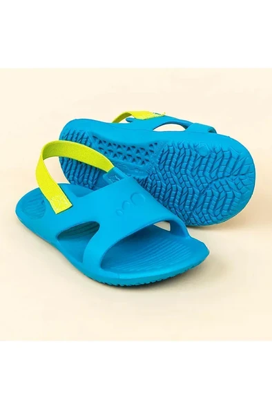 Decathlon Nabaiji Çocuk Havuz Sandaleti - Mavi / Yeşil - Slap 100 ürün görseli 1