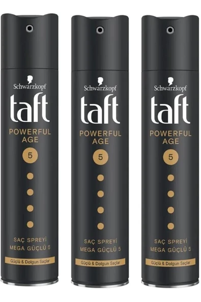 Taft Saç Spreyi Powerful Age İnce Ve Zayıf Saçlar 250 ml 3 Adet ürün görseli 1