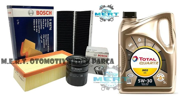 Peugeot 308 1.2 Vti Puretech 82HP Filtre Seti ve İneo Htc Motor Yağı ürün görseli 1