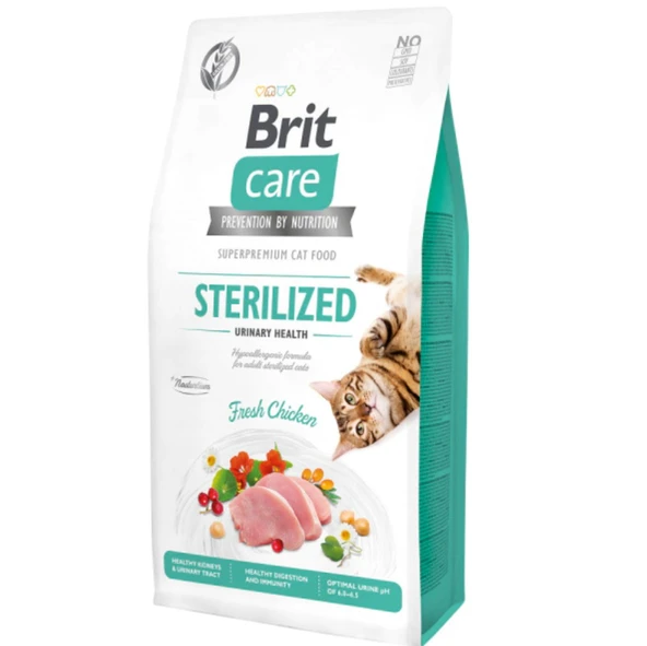 Brit Care Tahılsız Sterilised Urinary İdrar Sağlığı Tavuklu Kısırlaştırılmış Yetişkin Kedi Maması 7 Kg ürün görseli 1