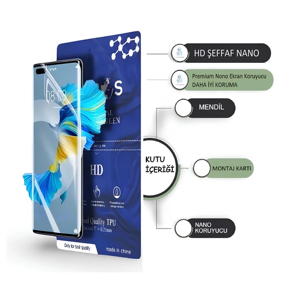Oppo RENO 11 Uyumlu NANO Ekran Koruyucu Esnek ULTRA İnce HD ŞEFFAF - Umbos hd Nano ürün görseli 1