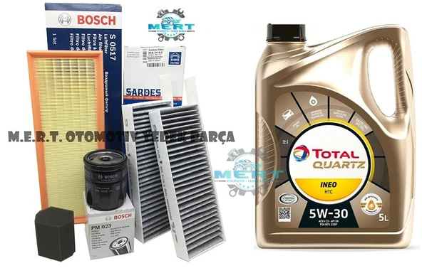 Peugeot 308 1.2 Puretech Filtre Seti ve İneo Htc Motor Yağı 130 HP ürün görseli 1