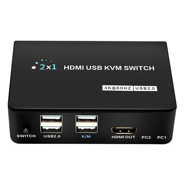 Powermaster PM-11789 4K Hdmi Usb Kvm Switch ürün görseli 1