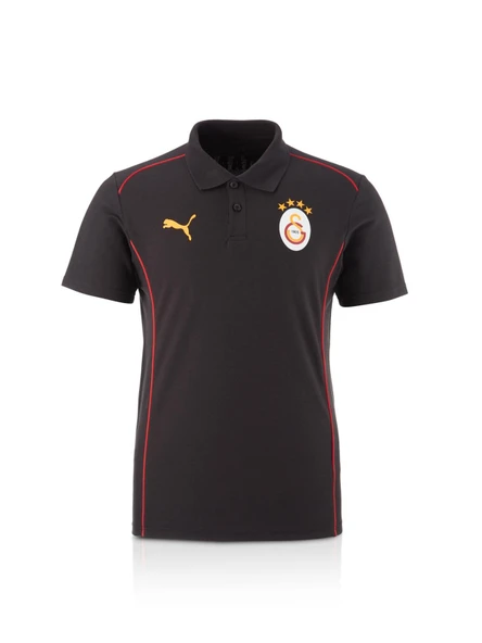 Galatasaray Orijinal Lisanslı Polo Yaka Siyah Antrenman T-Shirt ürün görseli 1
