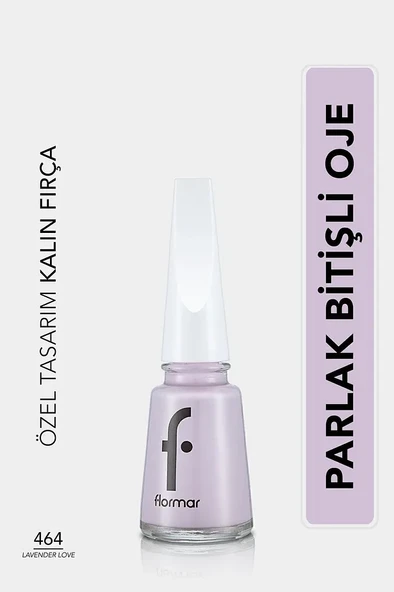 Flormar Klasik Parlak Bitişli Yüksek Pigmentli Oje - Nail Enamel -464 Lavender Love New ürün görseli 1