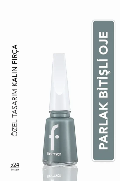 Flormar Klasik Parlak Bitişli Yüksek Pigmentli Oje - Nail Enamel- 524 Stylısh New ürün görseli 1