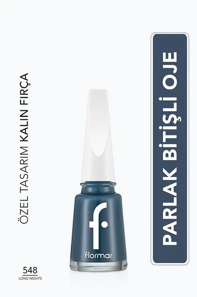 Flormar Klasik Parlak Bitişli Yüksek Pigmentli Oje - Nail Enamel -548 Long Nıghts ürün görseli 1