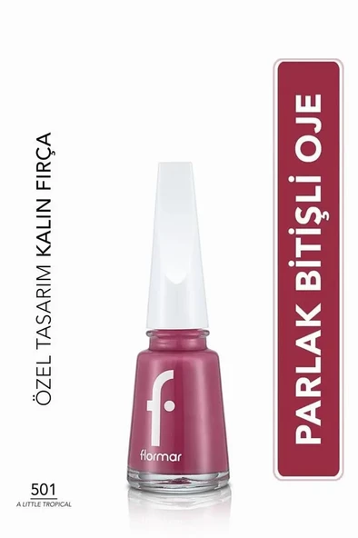 Flormar Yüksek Pigmentli & Parlak Bitişli Oje No: 501 ürün görseli 1